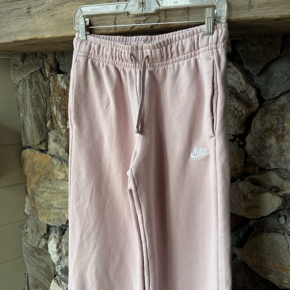 Nike Phoenix Fleece Wide Leg Soft Pink Sweatpants Women’s Small - Picture 4 of 13